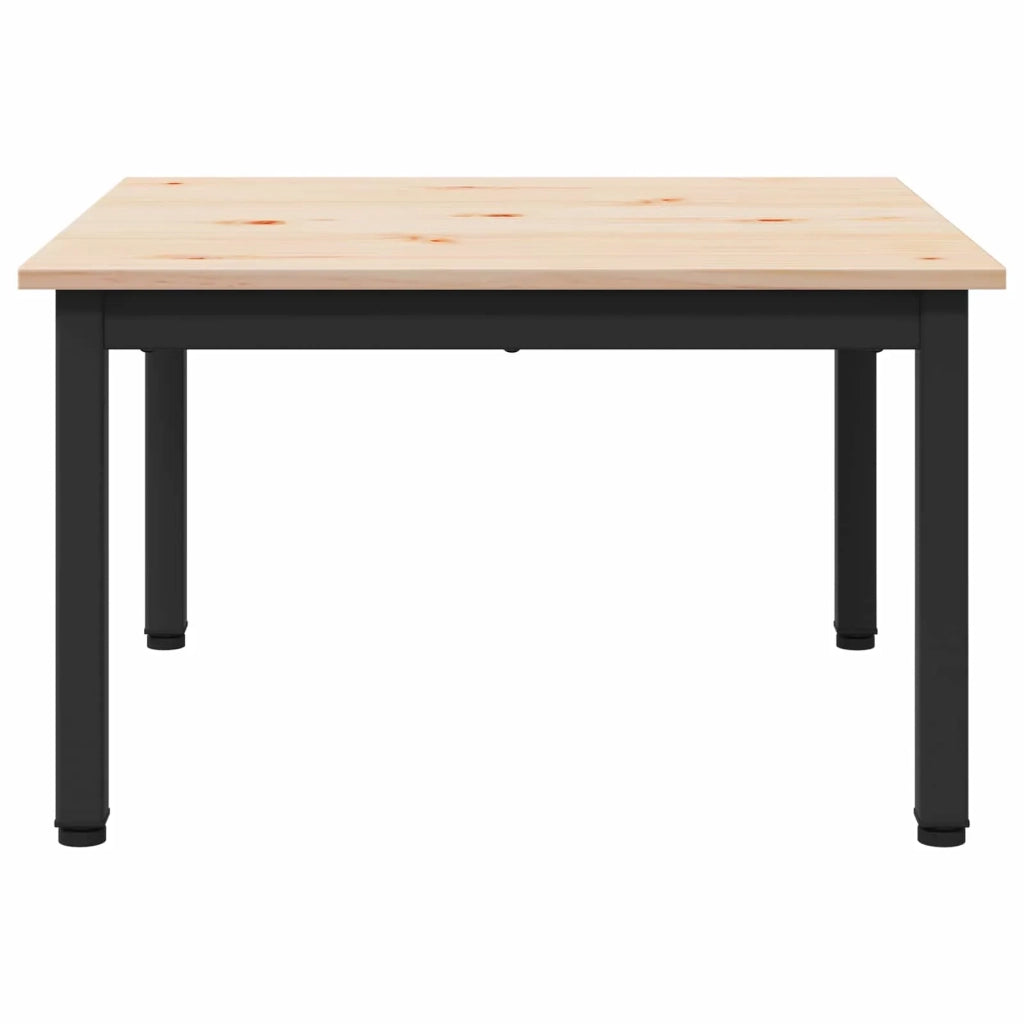 Tavolino da salotto Naturale 60 x 60 x 36 cm Pino massello 892759