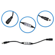 Trade Shop - Controller Strisce Led Dimmerabile Con Connettore Jack 5mm Maschio A Femmina - Nero