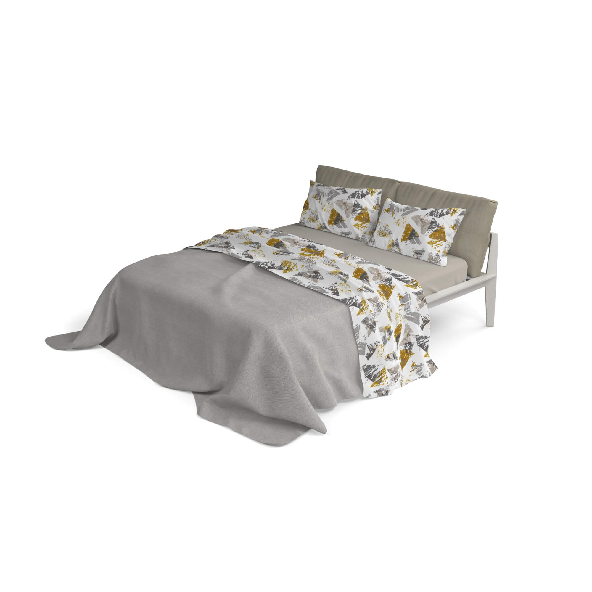 Set Lenzuola Singolo Sopra Sotto e Federe in Microfibra Urban Giallo