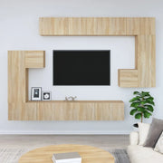 Mobile Porta TV a Parete Rovere Sonoma in Legno Multistrato cod mxl 67328