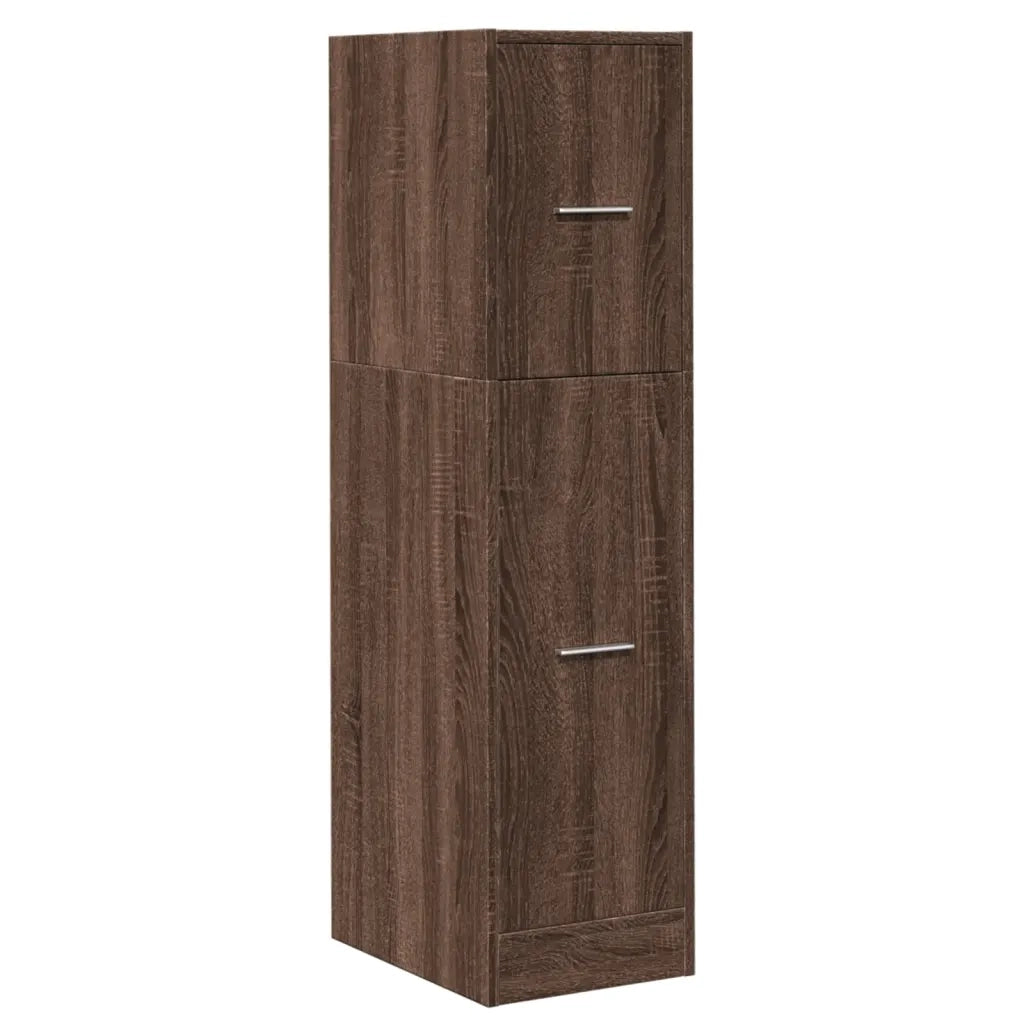 Mobiletto da farmacia multifunzionale 30 x 41 x 118 cm pratico contenitore stile classico legno composito marrone 02_0050616