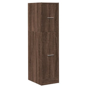 Mobiletto da farmacia multifunzionale 30 x 41 x 118 cm pratico contenitore stile classico legno composito marrone 02_0050616