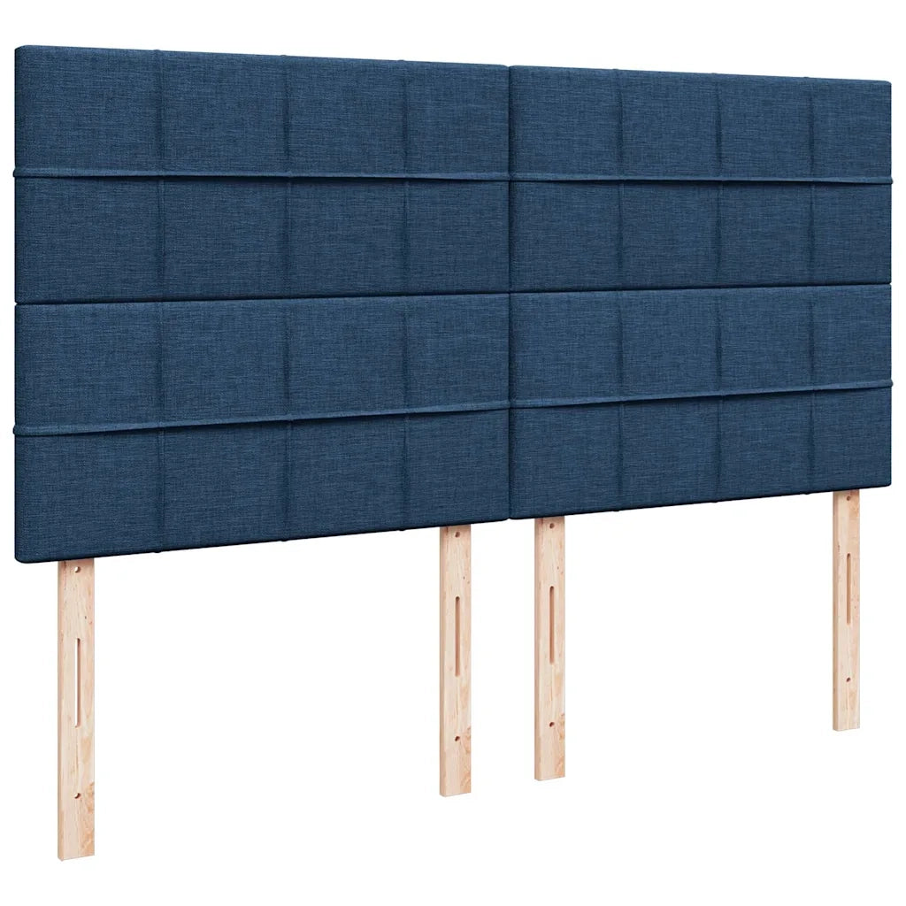 Struttura Letto Pouf con Materasso Blu 180x200cm in Tessuto 3313181