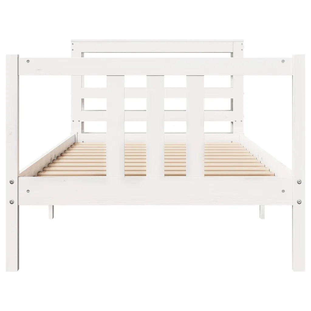 Giroletto con Testiera senza Materasso Bianco 90x200 cm 3305964