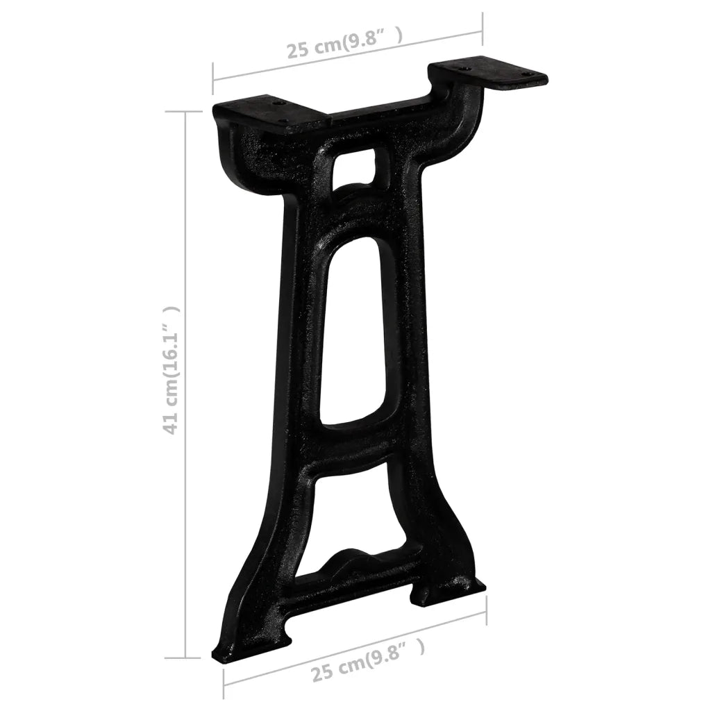 Gambe per Panca 2 pz a Forma di Y in Ghisa