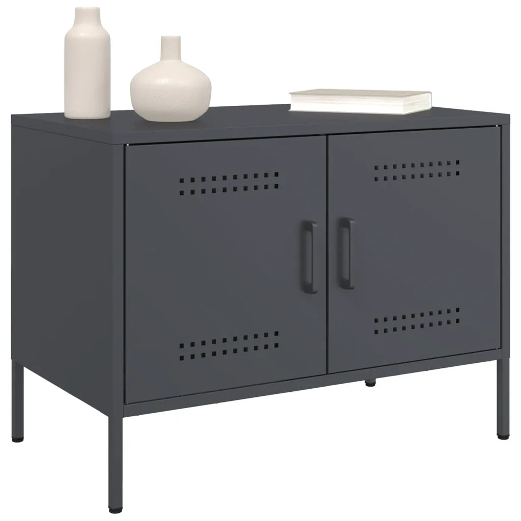 Mobili TV 2pz Antracite 68x39x50,5 cm in Acciaio 842939