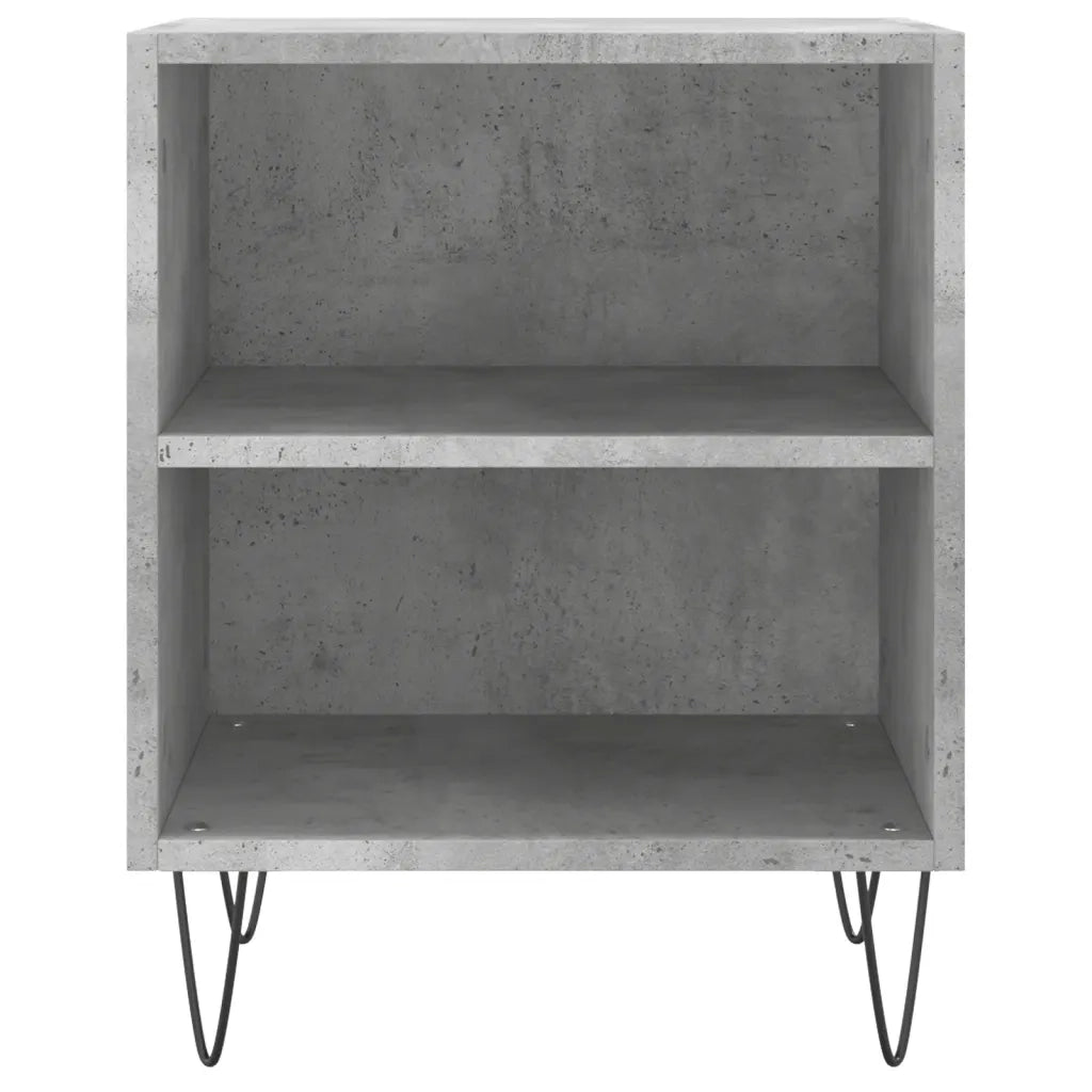Comodini 2 pz Grigio Cemento 40x30x50 cm in Legno Multistrato 826789