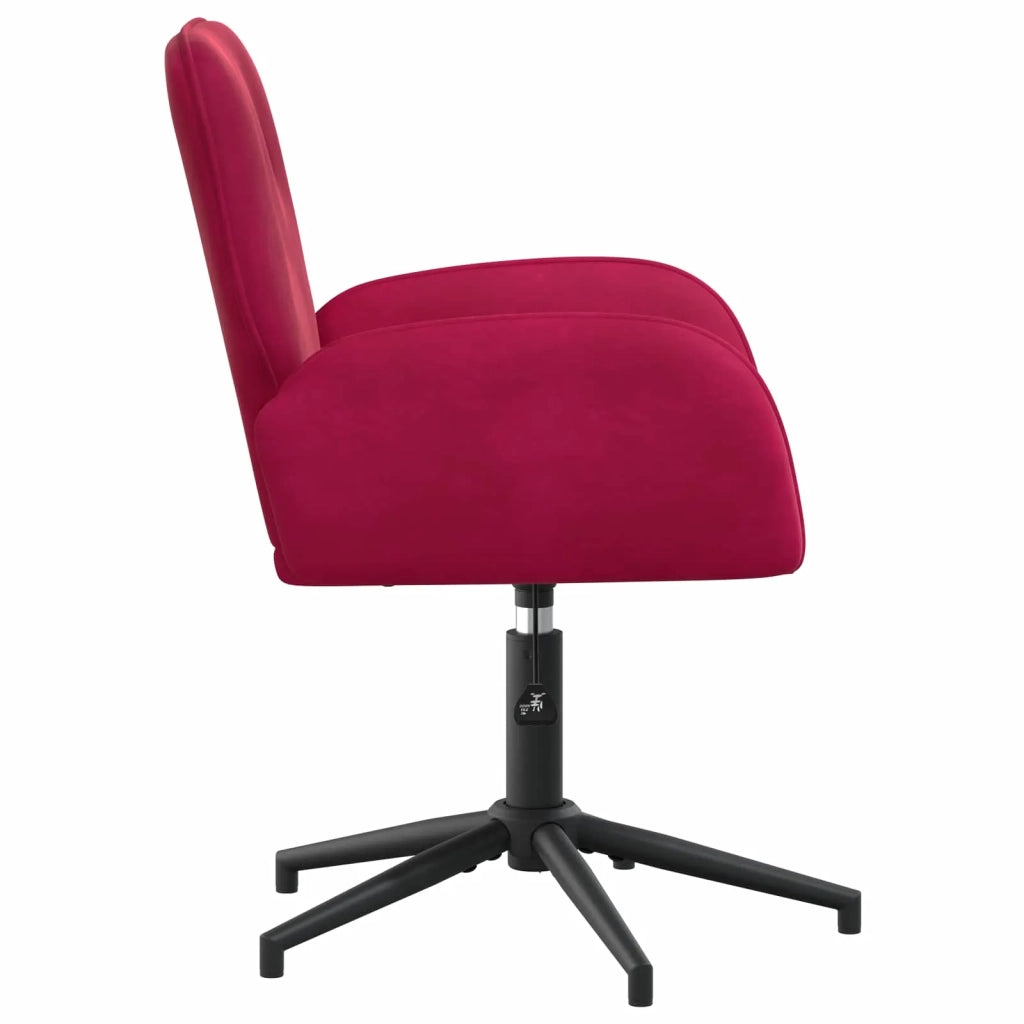 Sedie da scrivania girevoli 2 pz 54 x 55 x 90 cm Rosso Vino 3428323