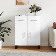 Credenza 69,5x34x90 cm in Legno Multistrato Bianco Lucidocod mxl 127919