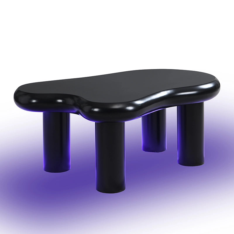 Tavolino da Salotto a Forma di Nuvola con LED e Cassetto ¨C Xylo ¨C MDF Nero