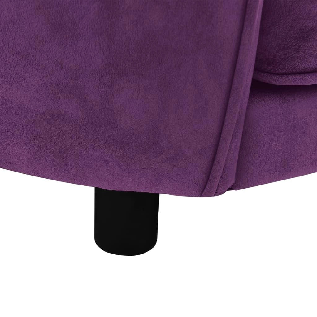 Divano per cani 69 cm peluche bordeaux 02_0000118