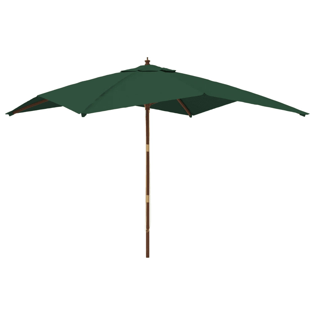 Ombrellone da Giardino con Palo in Legno Verde 300x300x273 cm 363192