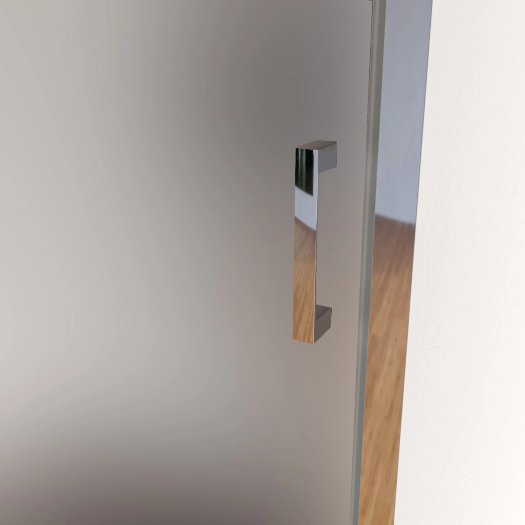 Porta doccia apertura scorrevole opaca 6mm h195 agata, misura 124