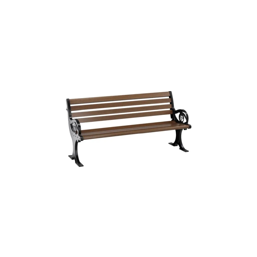 Panca da esterno CLASSICA 150 cm alluminio verniciato a polvere nero design giardino