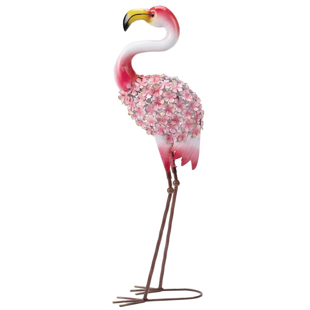 Statua Flamingo Rosa Giardino ¨C zephmum ¨C Metallo 28x19x83 cm