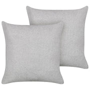 Set di 2 cuscini decorativi Grigio Boucle 60 x 60 cm fodera rimovibile con cerniera Accessori decorativi Boho
