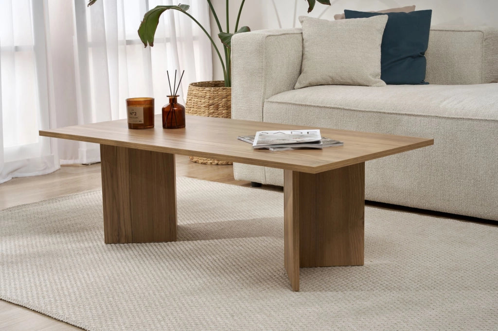 Tavolino da caffè in legno "Sabin" - 60 x 119 x 40 cm - Rovere