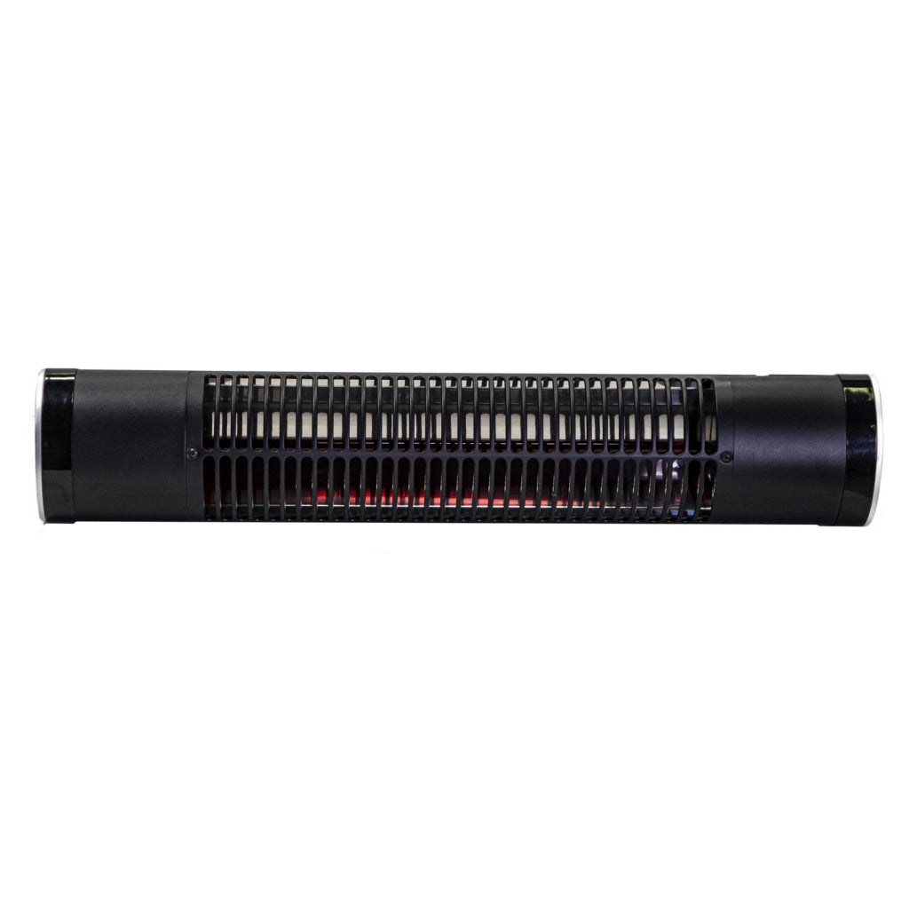 Riscaldatore ad infrarossi in Alluminio Nero 70x14 cm 17 cm mod. infrarossi con controllo remoto e lampada alogena