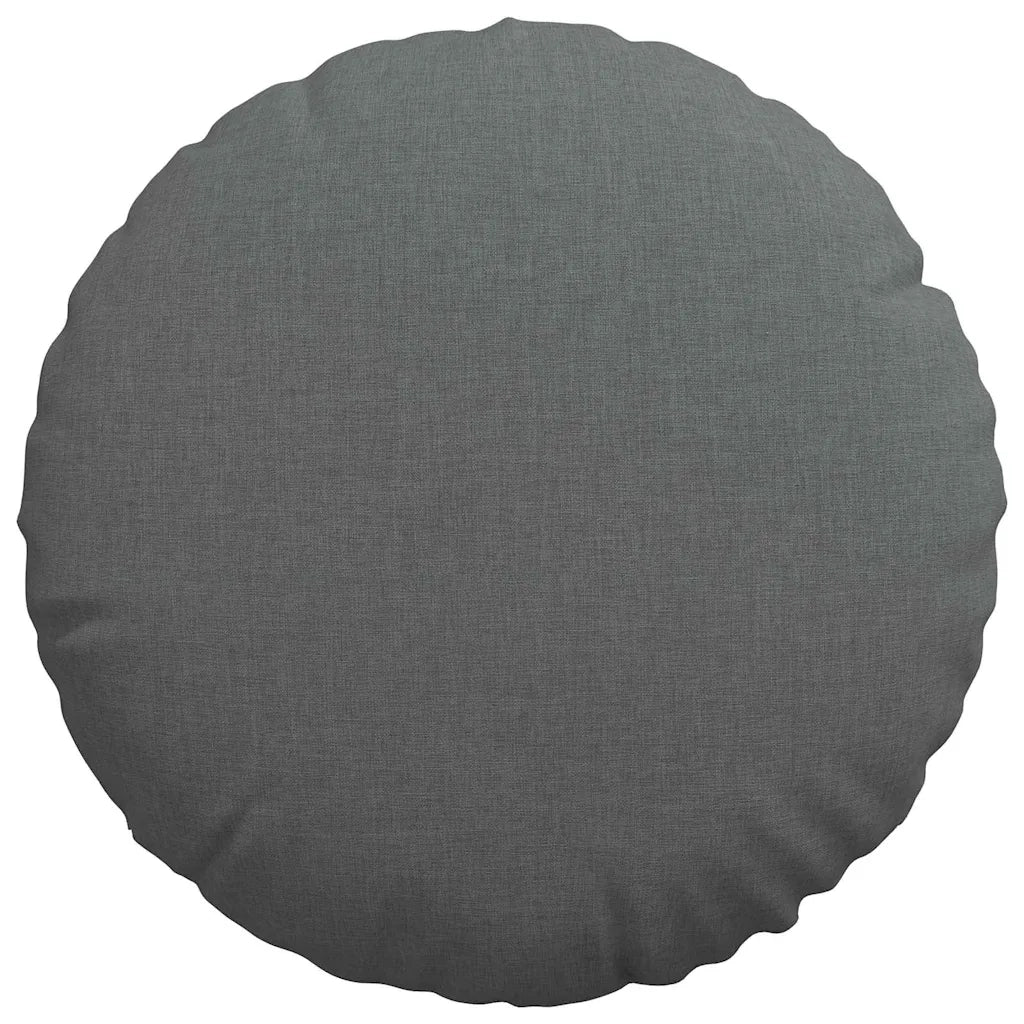 Cuscini per Seduta 2 pcs Grigio scuro Ø40 x 13 cm Tessuto