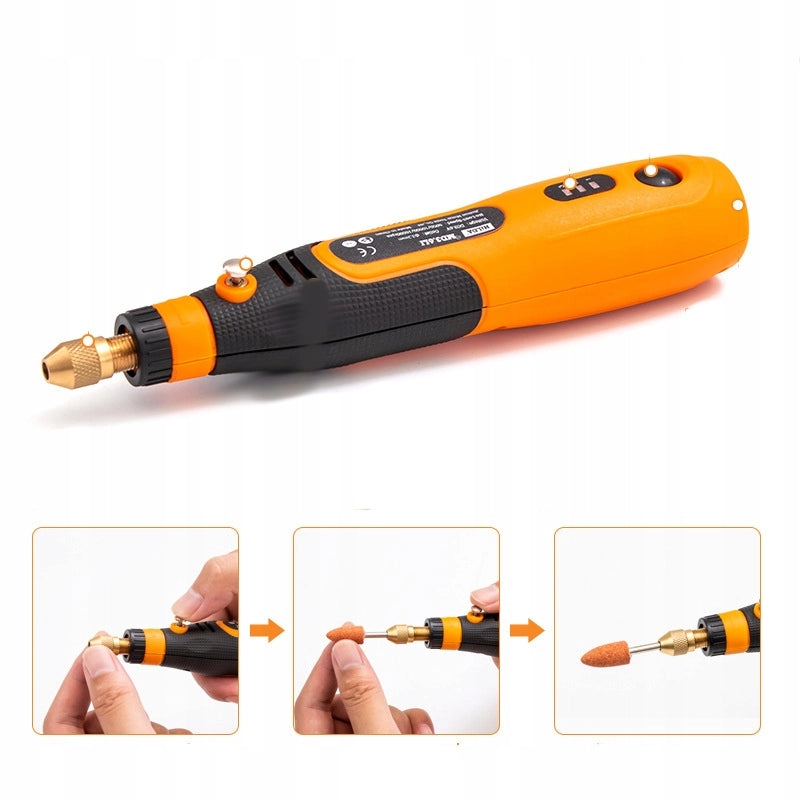 Smerigliatrice Multifunzione 46 Pezzi – Precisione e Versatilità | 3,6V, 5000-15000 RPM | Uso Domestico e Professionale