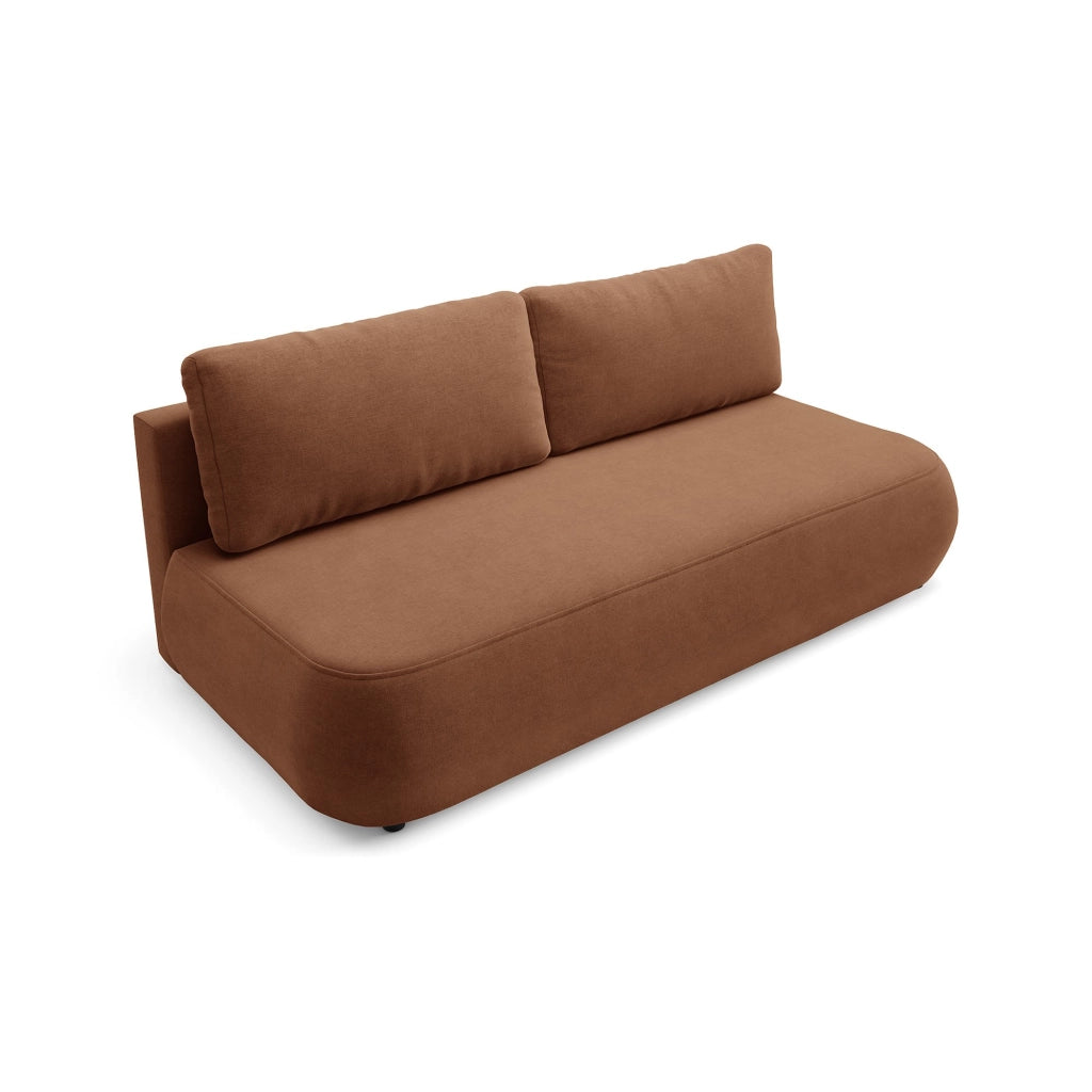 Brugnato, Divano Letto 2 Posti Contenitore, 210x106 cm Arancione