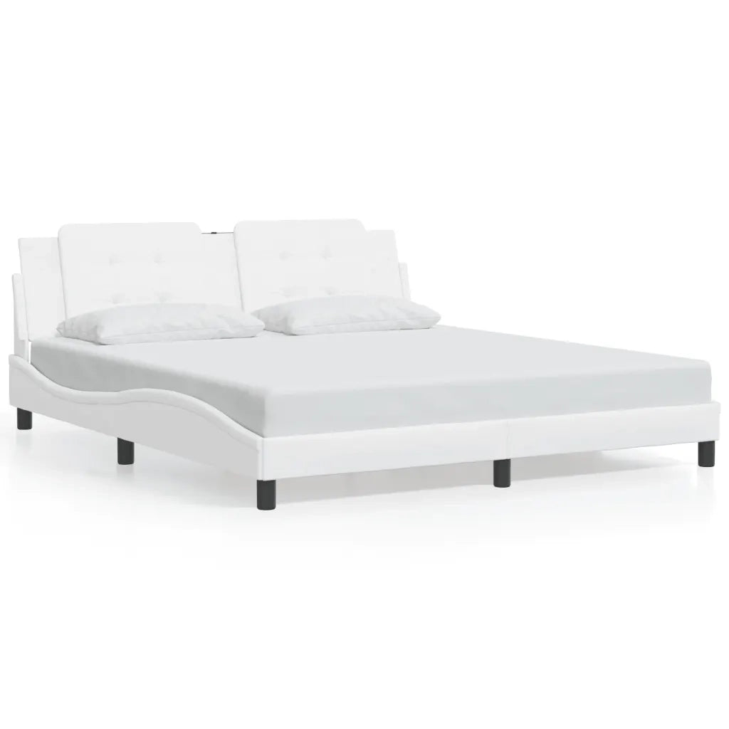 Giroletto con LED senza Materasso Zadar Bianco 180x200 cm