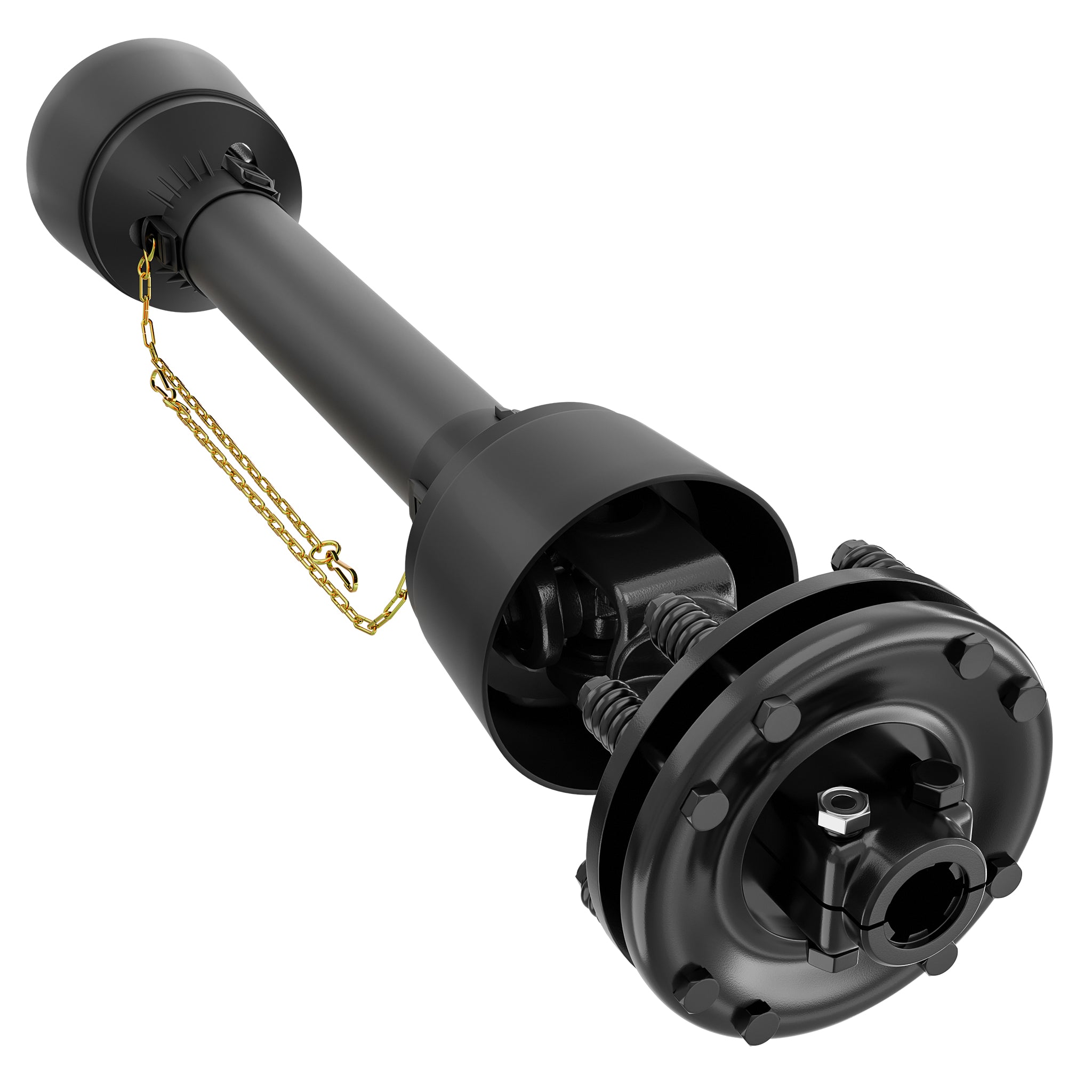 Frizione per albero cardanico scanalato a 6 denti Filetto esterno e interno 1 3/8" Max 1200Nm Nero