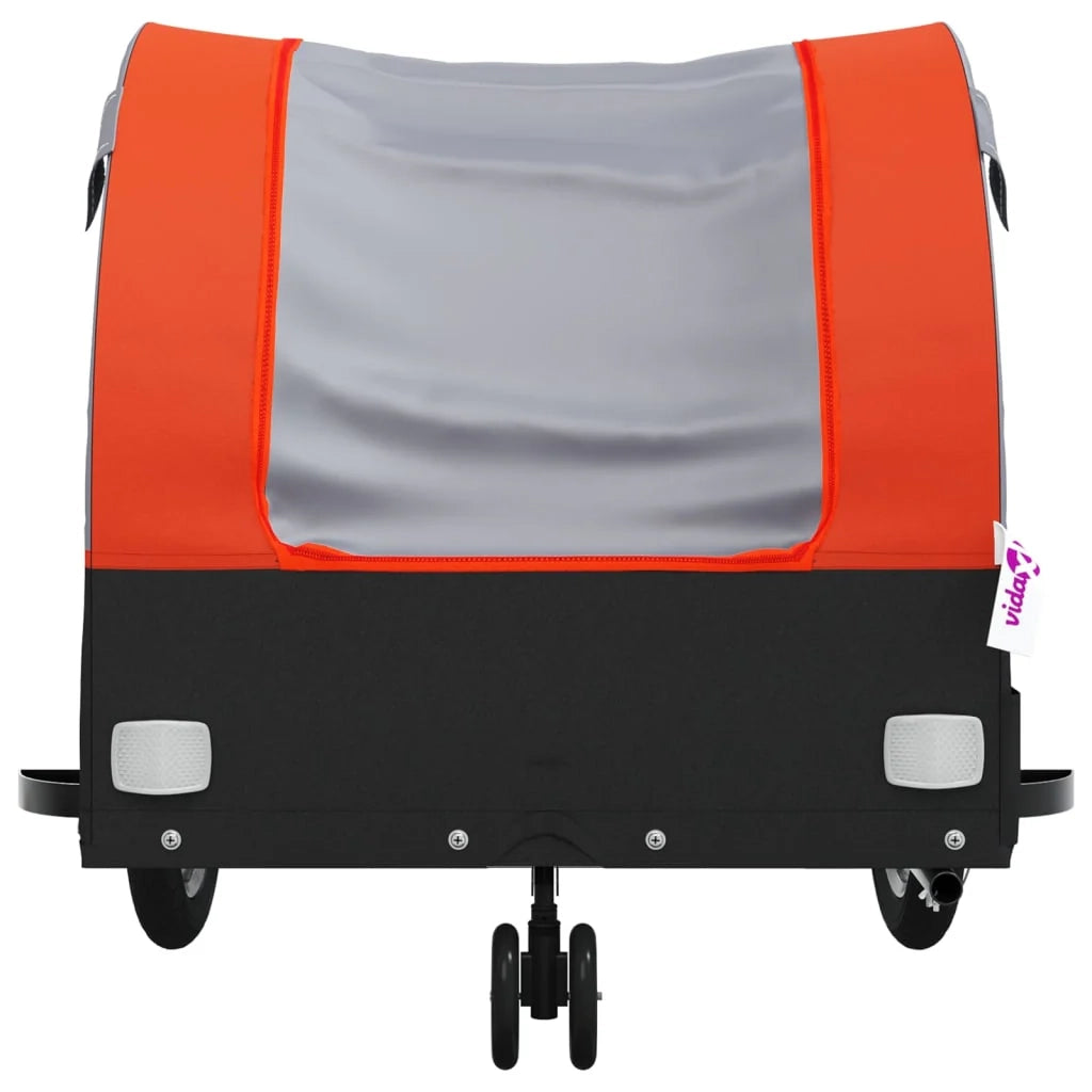 Rimorchio per trasporto biciclette capacità 30 kg ferro arancione 02_0044153
