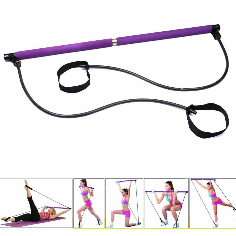 Trade Shop - Attrezzo Elastico Long Esercizi Braccia Resistenza Pilates Corda Elastica -
