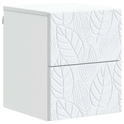 Set di 2 Comodini | Armadio da Notte | Mobiletto da notte a muro Bianco 34,5 x 33 x 40 cm