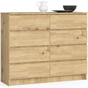Cassettiera AKORD K120 Quercia Artisan 120 cm 8 cassetti 120x40x99 cm