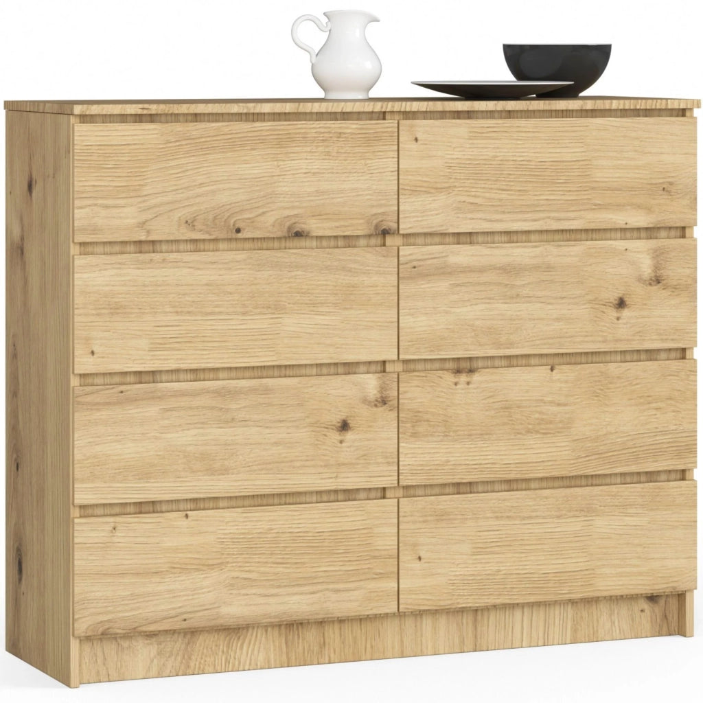 Cassettiera AKORD K120 Quercia Artisan 120 cm 8 cassetti 120x40x99 cm