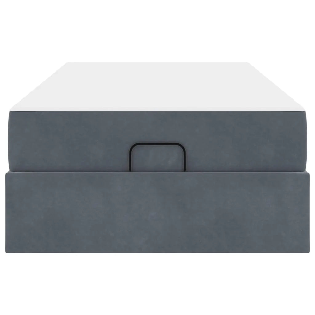 vidaXL Struttura del letto Grigio scuro 100 x 200 cm Velluto