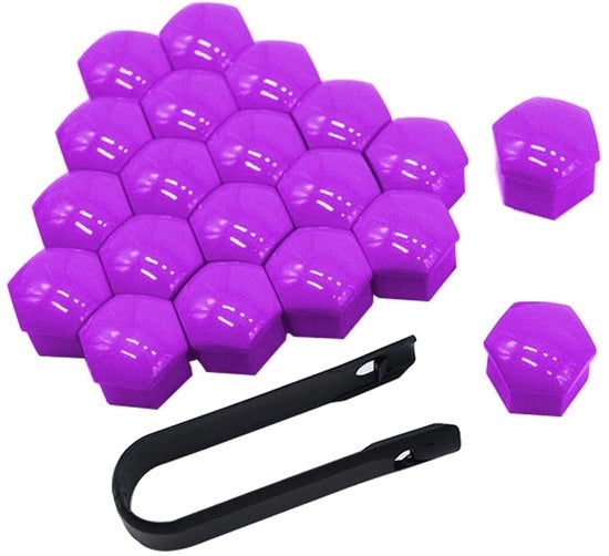 Wielmoerkap 17 mm - 20 pezzi - Inclusa chiave di svincolo - Plastica - Universale - Disegno a dente di sega - Wielmoerkappen