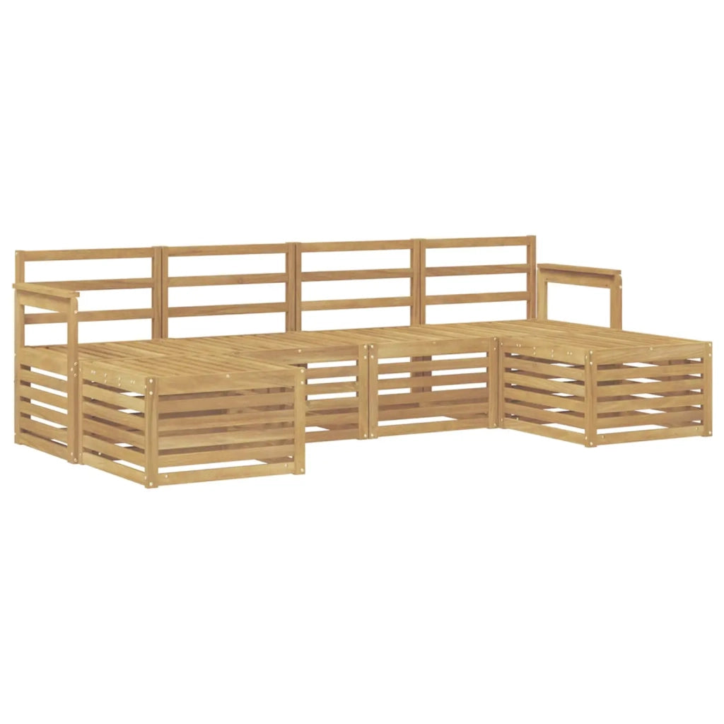 Set di divani da esterno 5 pcs Bianco 249 x 122,5 x 73 cm