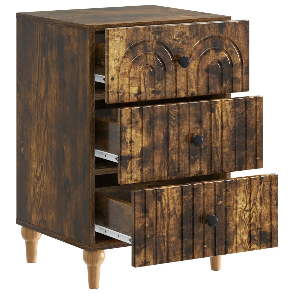 Armadio da Notte con cassetto Rovere Fumo 43x 41 x 66,5 cm 894100