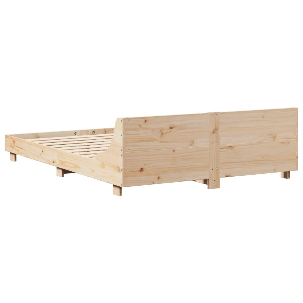 Letto senza Materasso 140x190 cm in Legno Massello di Pino 850740