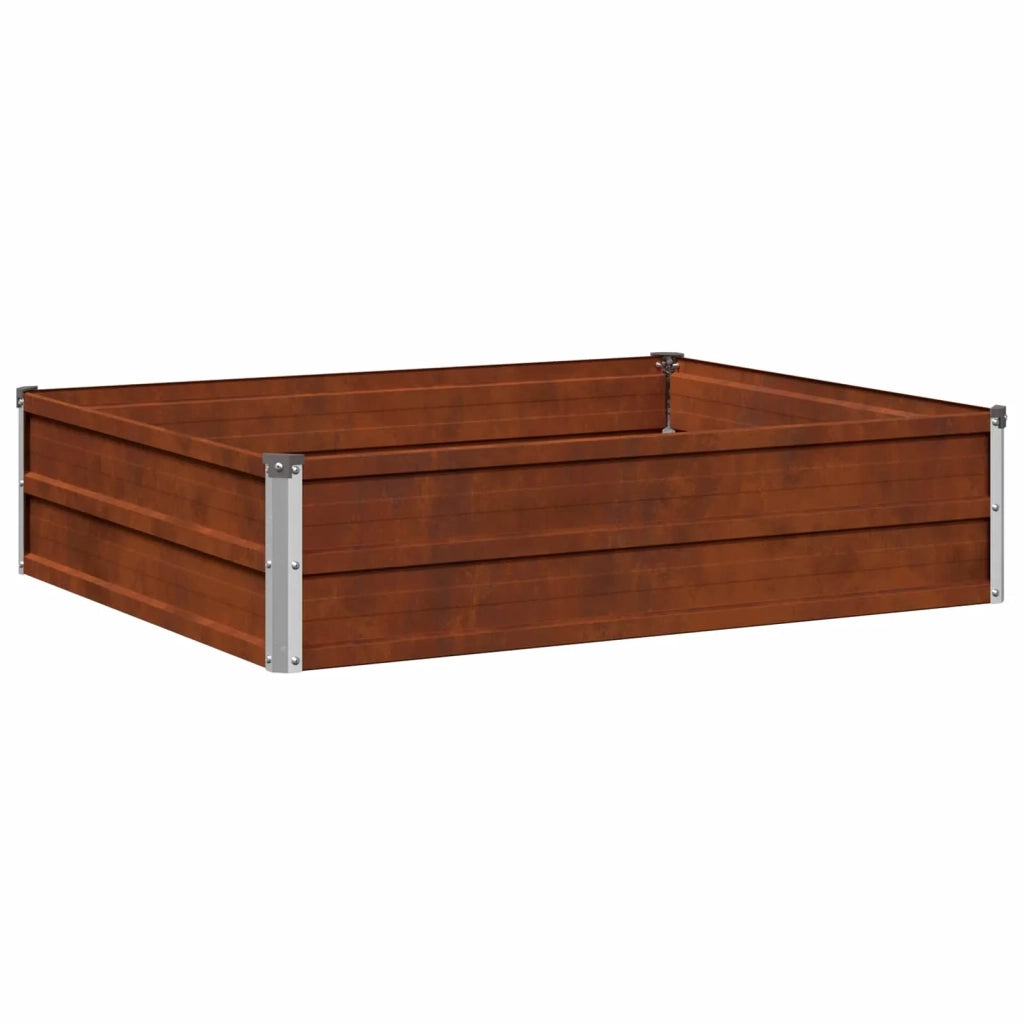Letto rialzato da giardino Ruggine 100 x 80 x 24 cm cartone 8006468