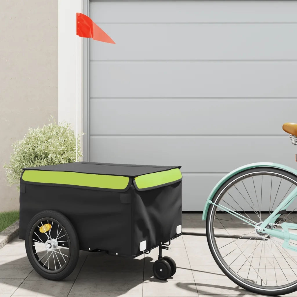 Rimorchio da Bici Nero e Verde 45 kg in Ferro CFW7354212