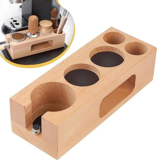 Tamper Station per Zeefdrager - 58mm Tamperazione per Caffè - Aandrukstation per Bar e Famiglia