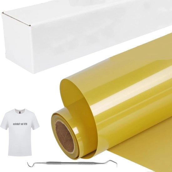 Vinile da trasferimento ad ago 30,5×365cm, Pellicola per plotter, Pellicola flessibile con pinza, Stampa a caldo per T-shirt, Stoffe.