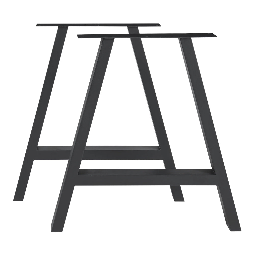 Set di 2 gambe per tavolo mobili moderni design originale fai da te acciaio 40 x 40 cm nero 03_0009661