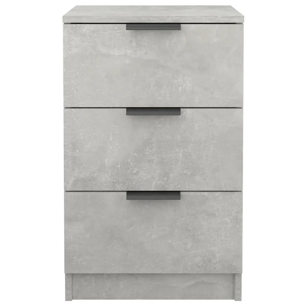 Comodino | Armadio da Notte | Mobiletto da notte Grigio Cemento 40x36x65 cm