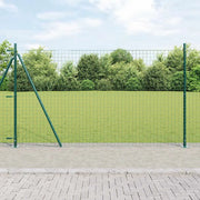 Palo della recinzione 7 pcs Verde Acciaio 42004296