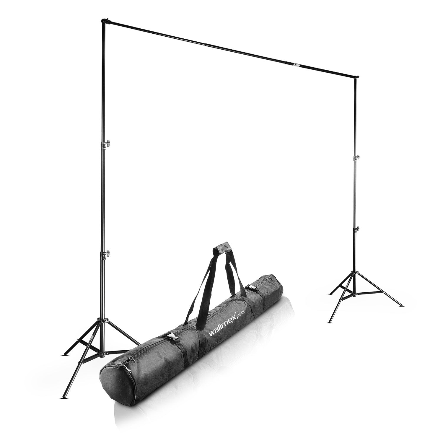 Telescopic Background System L 120-307 cm - sistema di sfondo fotografico stabile per studio e mobile I per fotografia, video e green screen I per tele di carta e tessuto