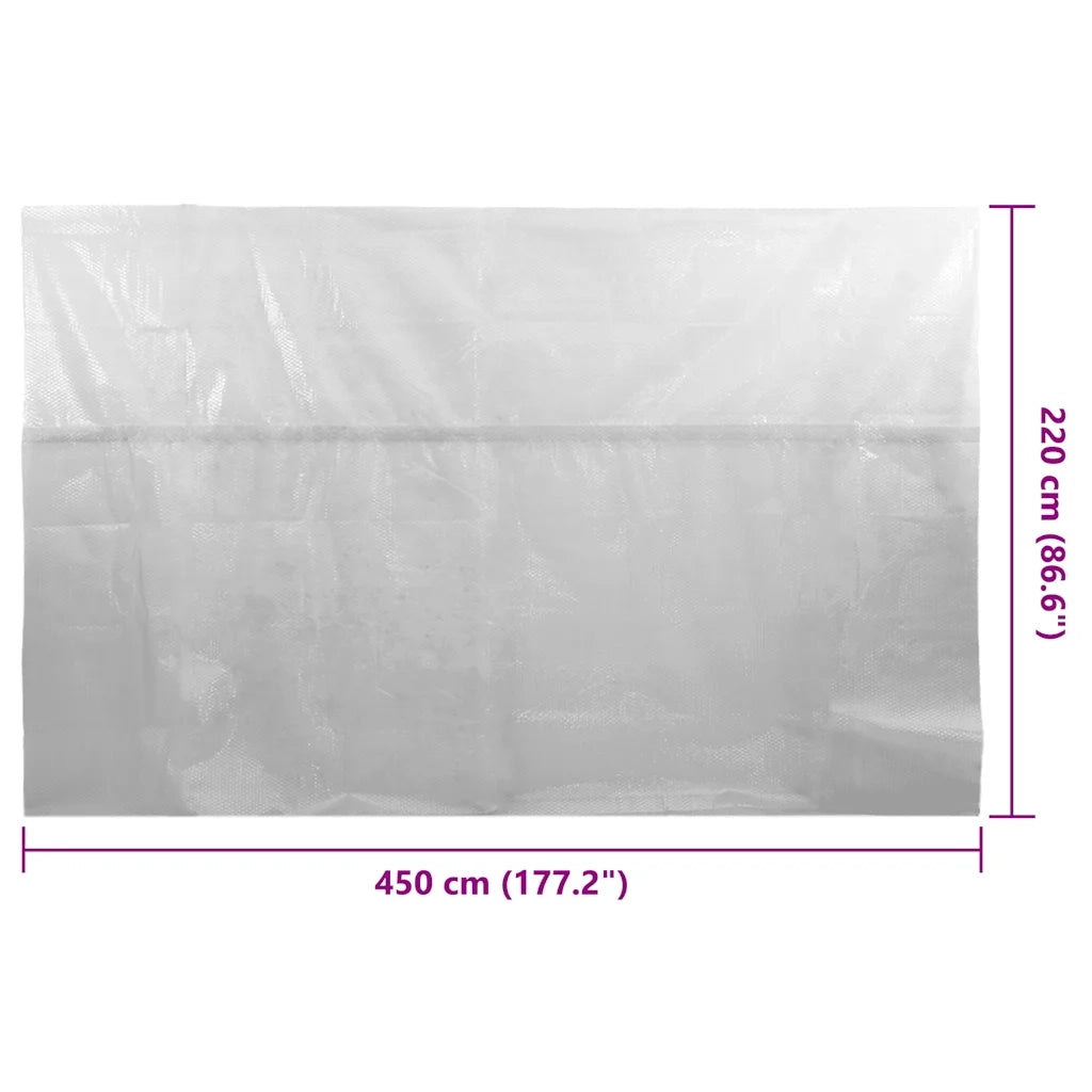 Pellicola Galleggiante Solare PE Piscina 450x220 cm Grigia CFW7908066