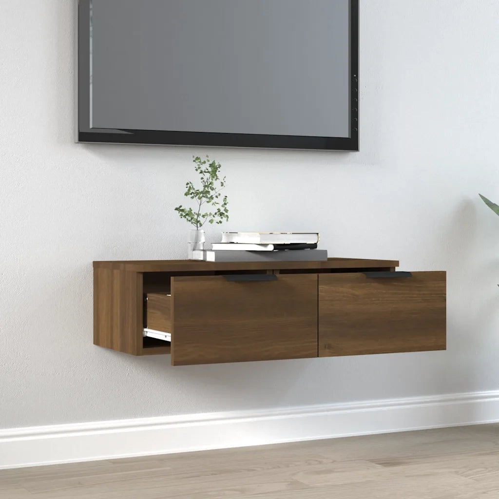 Armadietto a Muro | Mobile a Parete Rovere Marrone 68x30x20 cm Legno Multistrato