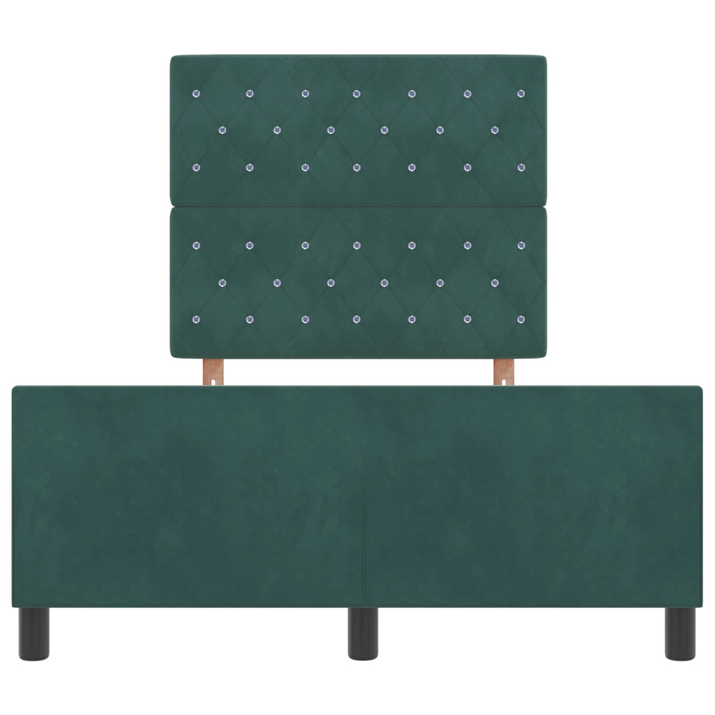 Letto Verde Scuro 120x190 cm Velluto