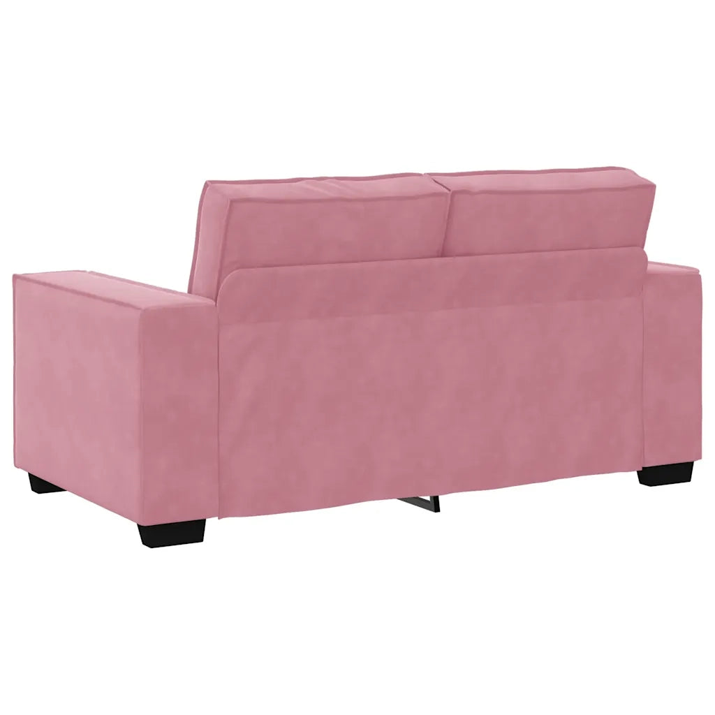 Divano a 2 Posti Rosa 160x78x84 cm in Velluto 4105013