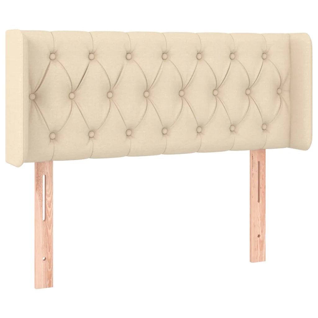 Testiera | Testata ad Orecchio Crema 93x16x78/88 cm in Tessuto